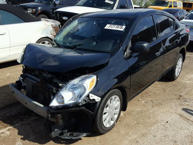 3N1CN7AP2EL838238 - 2014 NISSAN VERSA BLACK photo 2