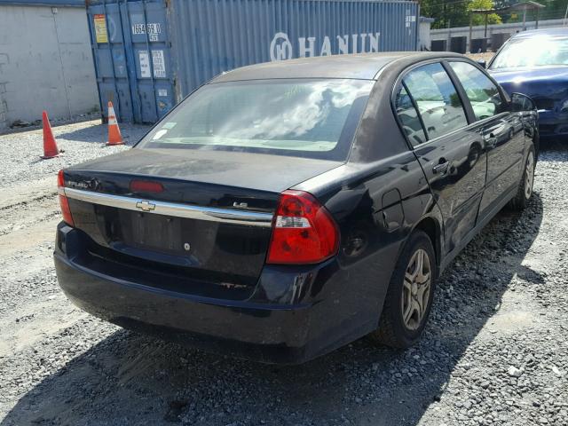 1G1ZS58F57F107360 - 2007 CHEVROLET MALIBU LS შავი ფოტო 4
