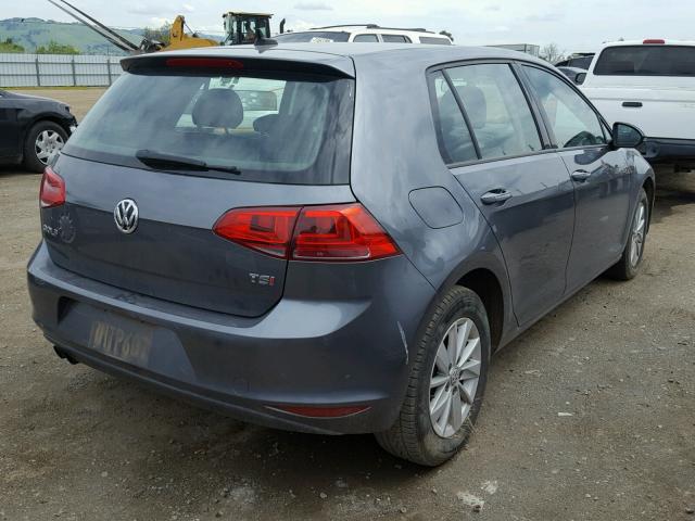 3VW217AU2FM012492 - 2015 VOLKSWAGEN GOLF GRAY photo 4