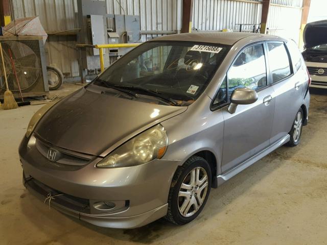 JHMGD37617S036131 - 2007 HONDA FIT S GRAY photo 2