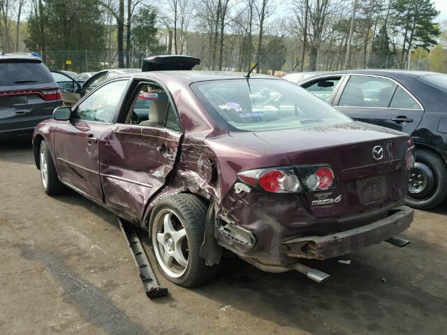 1YVHP80C085M33625 - 2008 MAZDA 6 I BURGUNDY photo 3