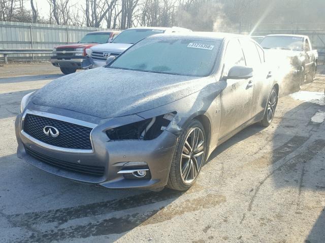 JN1EV7AR4GM341968 - 2016 INFINITI Q50 PREMIU GRAY photo 2