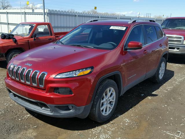 1C4PJMCS1HD224057 - 2017 JEEP CHEROKEE L RED photo 2