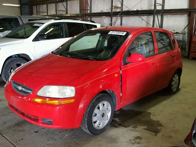 KL1TJ62624B182235 - 2004 CHEVROLET AVEO LS RED photo 2