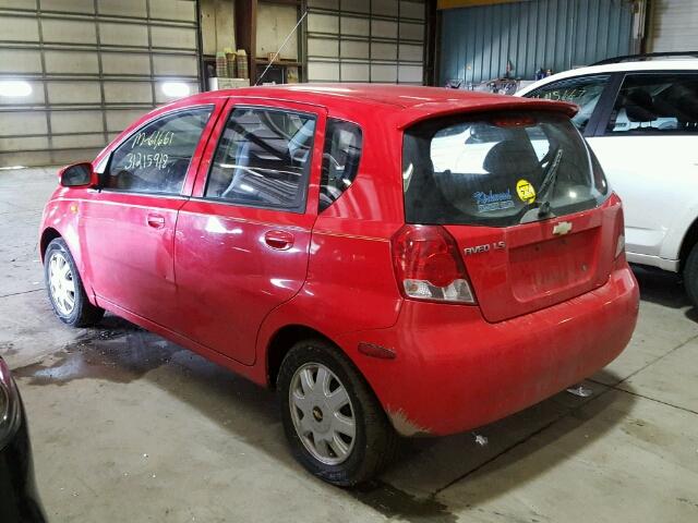 KL1TJ62624B182235 - 2004 CHEVROLET AVEO LS RED photo 3