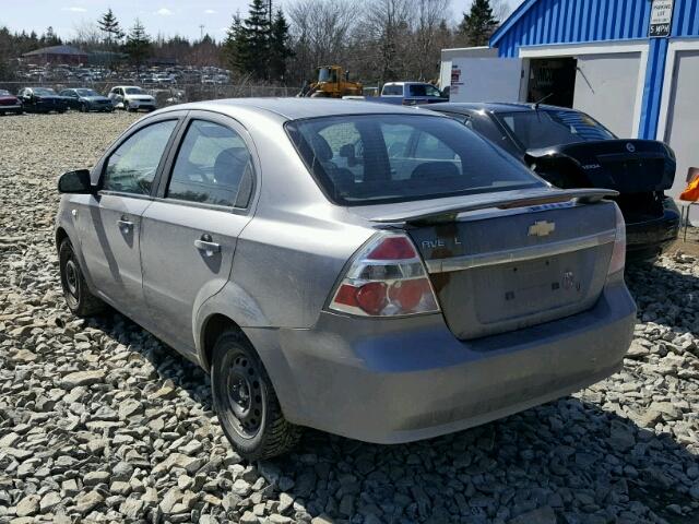 KL1TD55607B114775 - 2007 CHEVROLET AVEO BASE Күміс фото 3
