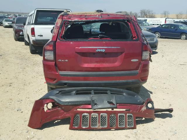 1C4NJDEB3GD616394 - 2016 JEEP COMPASS LA BURGUNDY photo 9