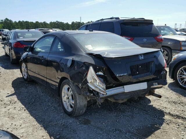 2HGFG12928H505828 - 2008 HONDA CIVIC EXL BLACK photo 3