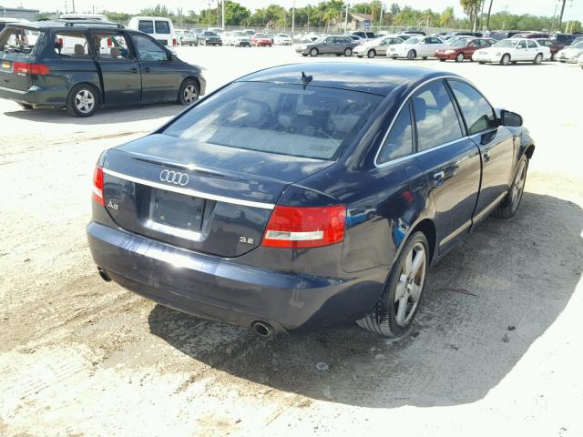 WAUAH74F38N121721 - 2008 AUDI A6 3.2 BLUE photo 4