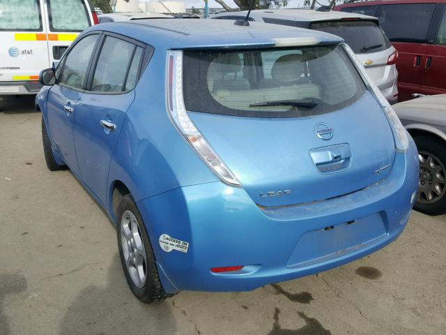 1N4AZ0CP2EC339700 - 2014 NISSAN LEAF S BLUE photo 3