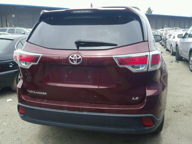 5TDZKRFH3GS125522 - 2016 TOYOTA HIGHLANDER RED photo 4