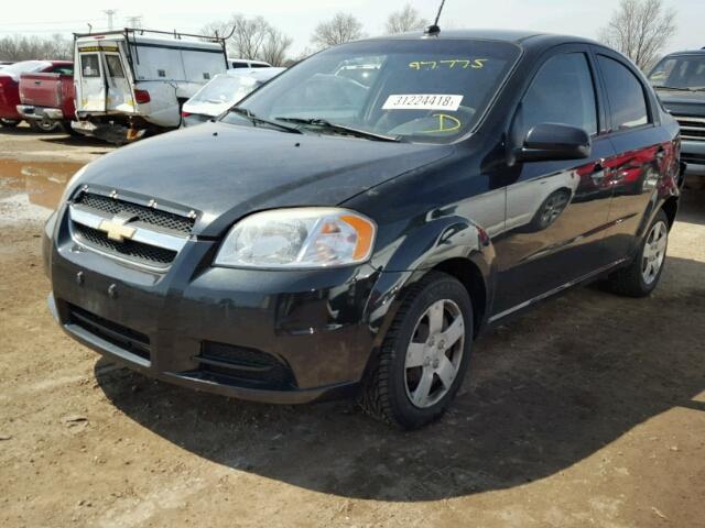 KL1TD5DE1BB199885 - 2011 CHEVROLET AVEO LS BLACK photo 2