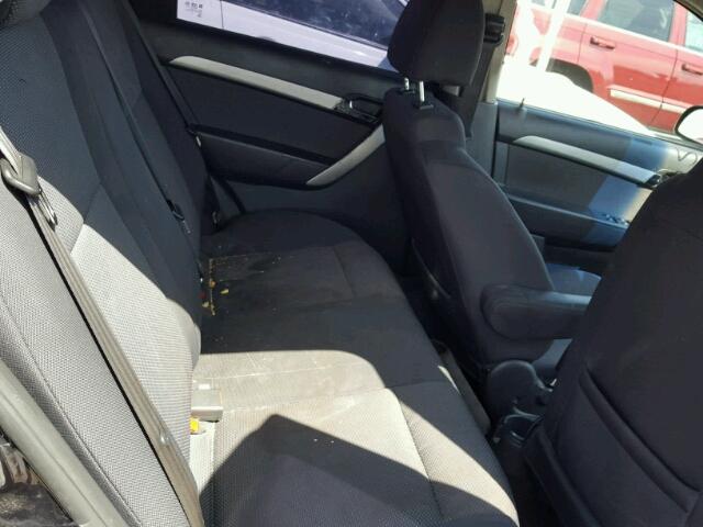 KL1TD5DE1BB199885 - 2011 CHEVROLET AVEO LS BLACK photo 6