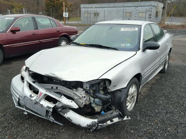 1G2NF52E02M634936 - 2002 PONTIAC GRAND AM S SILVER photo 2