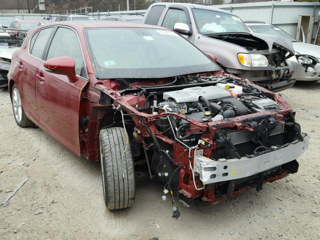 JTHKD5BH7D2130296 - 2013 LEXUS CT 200 RED photo 1