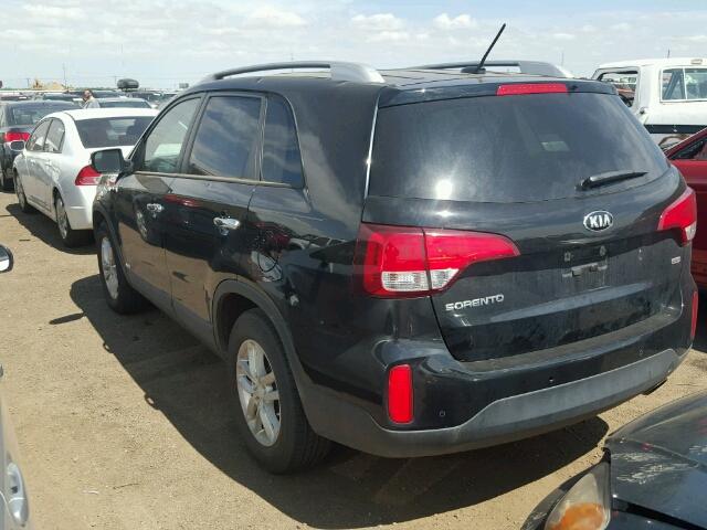 5XYKTCA68FG584381 - 2015 KIA SORENTO LX BLACK photo 3