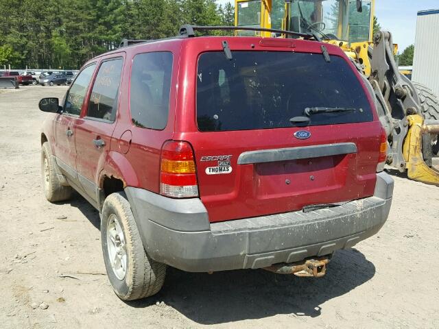 1FMCU03165KA28771 - 2005 FORD ESCAPE XLT RED photo 3