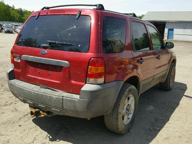 1FMCU03165KA28771 - 2005 FORD ESCAPE XLT RED photo 4