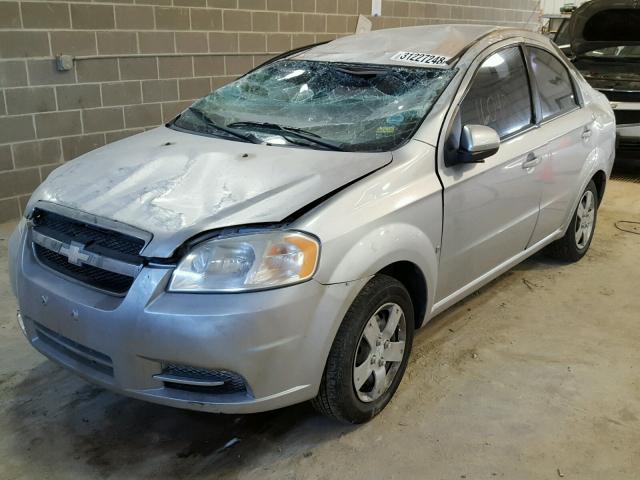 KL1TD56EX9B357096 - 2009 CHEVROLET AVEO LS SILVER photo 2