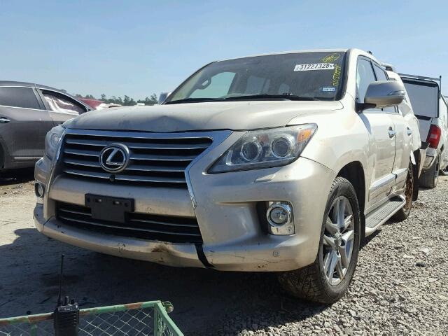 JTJHY7AX1D4116450 - 2013 LEXUS LX 570 BEIGE photo 2