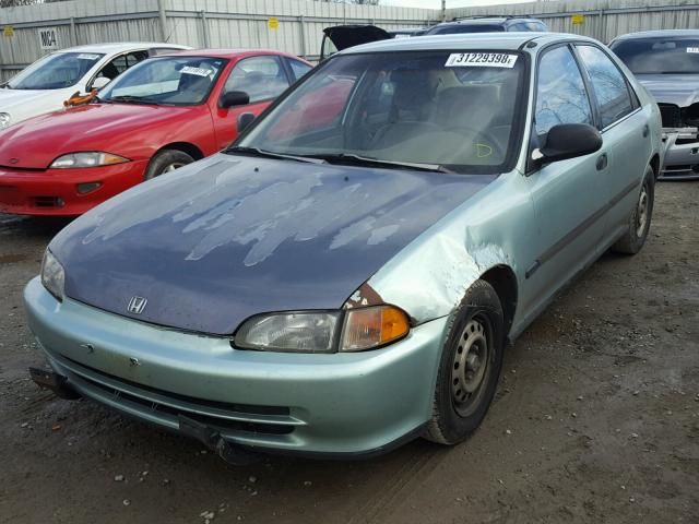 JHMEG8543NS018885 - 1992 HONDA CIVIC DX GREEN photo 2