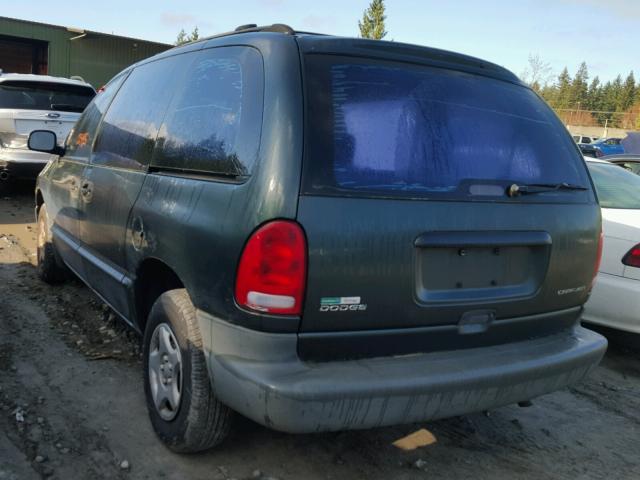 2B4GP2536YR781842 - 2000 DODGE CARAVAN GREEN photo 3