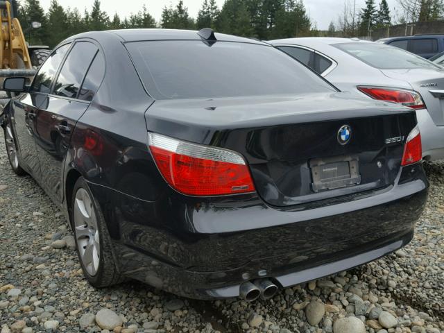 WBANB53547CP08777 - 2007 BMW 550 I BLACK photo 3