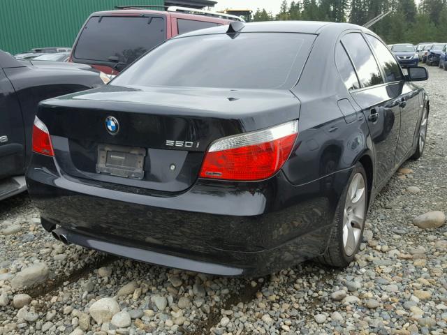 WBANB53547CP08777 - 2007 BMW 550 I BLACK photo 4