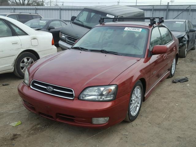 4S3BE656626203095 - 2002 SUBARU LEGACY GT RED photo 2