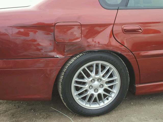 4S3BE656626203095 - 2002 SUBARU LEGACY GT RED photo 9