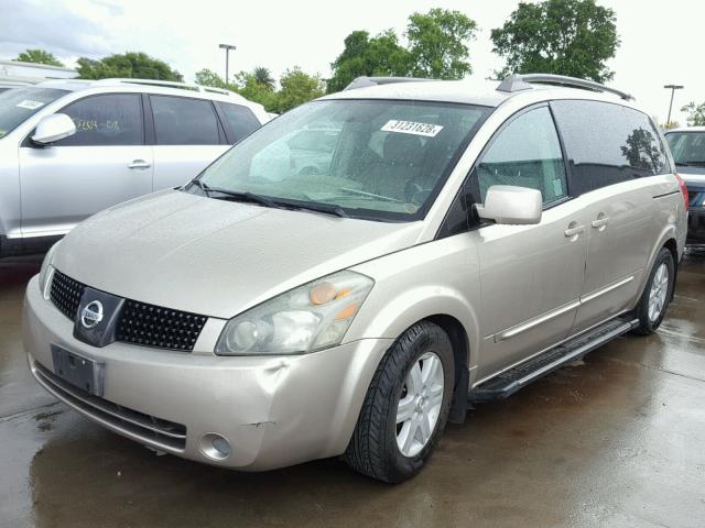 5N1BV28U84N308583 - 2004 NISSAN QUEST S BEIGE photo 2