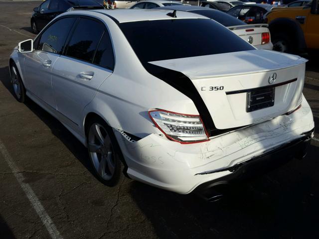 WDDGF5HBXEA942452 - 2014 MERCEDES-BENZ C 350 WHITE photo 3