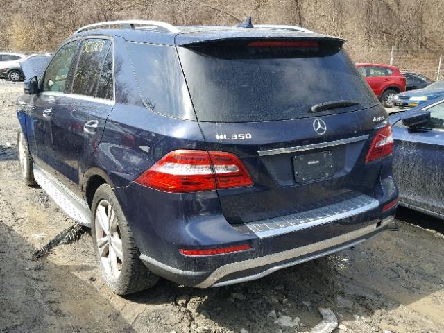 4JGDA5HB2FA602723 - 2015 MERCEDES-BENZ ML 350 4MA BLUE photo 3