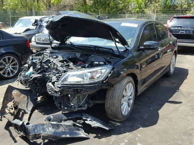 1HGCR3F81EA006930 - 2014 HONDA ACCORD EXL BLACK photo 2