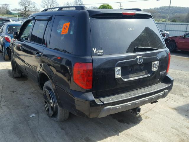 2HKYF18433H615826 - 2003 HONDA PILOT EX BLACK photo 3