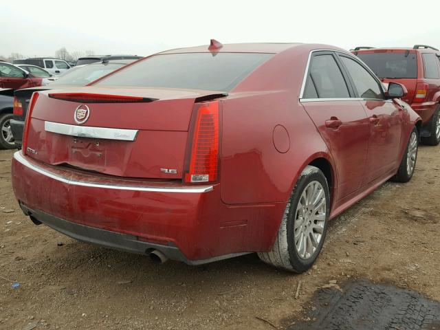 1G6DS5ED9B0149212 - 2011 CADILLAC CTS PREMIU RED photo 4