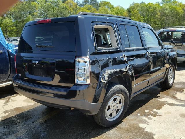 1C4NJPBA9ED574789 - 2014 JEEP PATRIOT SP BLACK photo 4