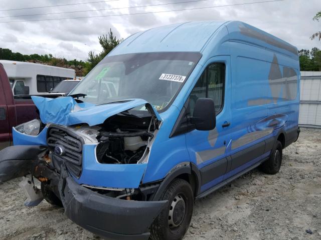 1FTNR3XM2FKB10714 - 2015 FORD TRANSIT T- BLUE photo 2