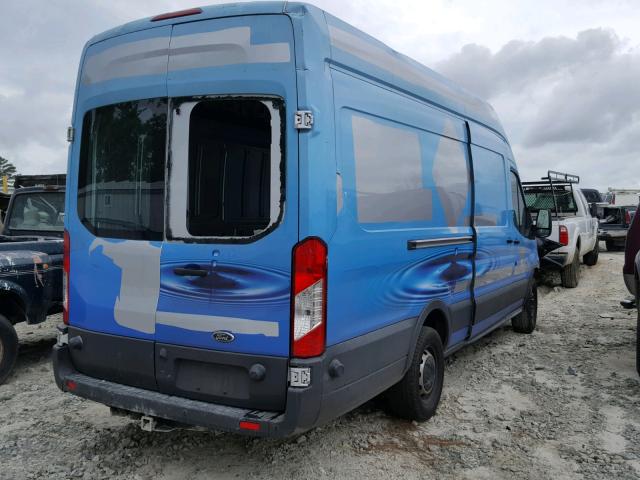 1FTNR3XM2FKB10714 - 2015 FORD TRANSIT T- BLUE photo 4