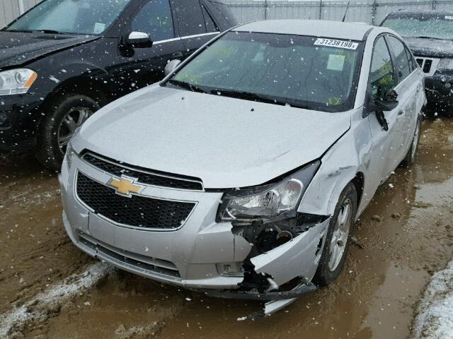 1G1PE5SB6E7262348 - 2014 CHEVROLET CRUZE LT SILVER photo 2