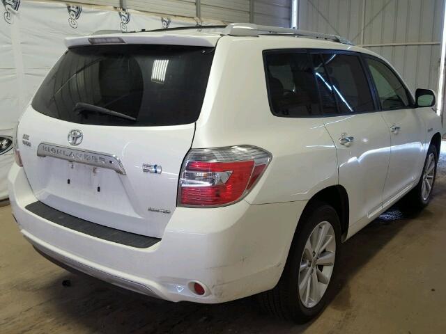 JTEEW44A782021065 - 2008 TOYOTA HIGHLANDER WHITE photo 4