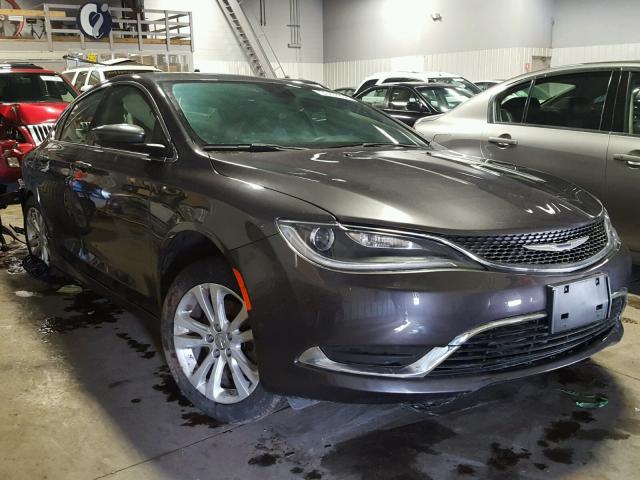 1C3CCCABXFN681211 - 2015 CHRYSLER 200 LIMITE GRAY photo 1