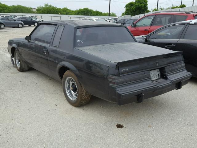 1G4GJ1177HP448666 - 1987 BUICK REGAL 黑色 照片 3