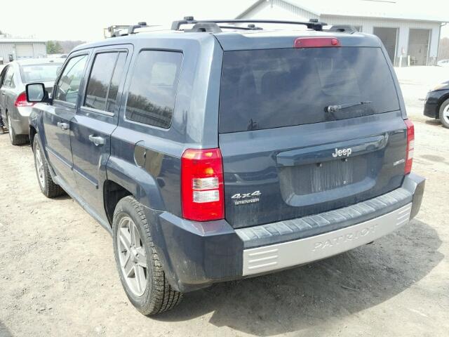 1J8FF48W07D311416 - 2007 JEEP PATRIOT LI BLUE photo 3