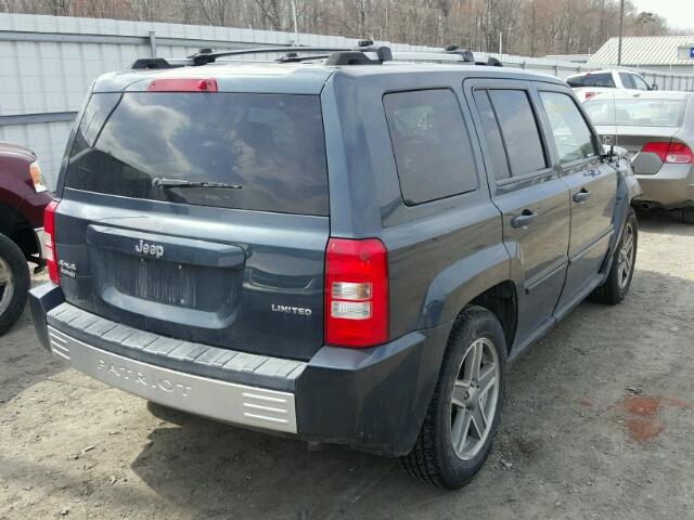 1J8FF48W07D311416 - 2007 JEEP PATRIOT LI BLUE photo 4