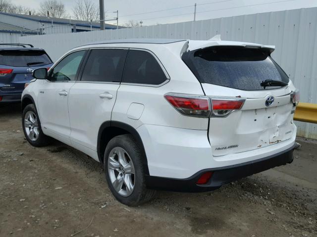 5TDDCRFH9GS014030 - 2016 TOYOTA HIGHLANDER WHITE photo 3