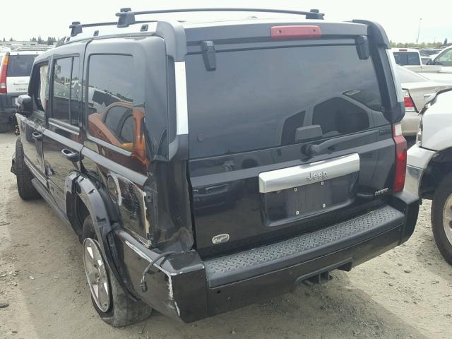 1J8HH68227C534154 - 2007 JEEP COMMANDER BLACK photo 3
