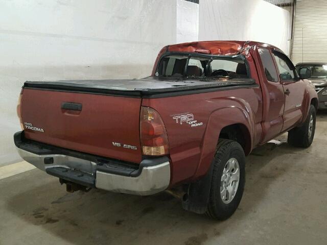 5TEUU42N18Z561020 - 2008 TOYOTA TACOMA ACC RED photo 4