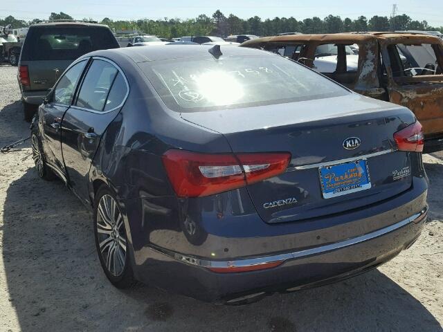 KNALN4D70E5153451 - 2014 KIA CADENZA PR GRAY photo 3