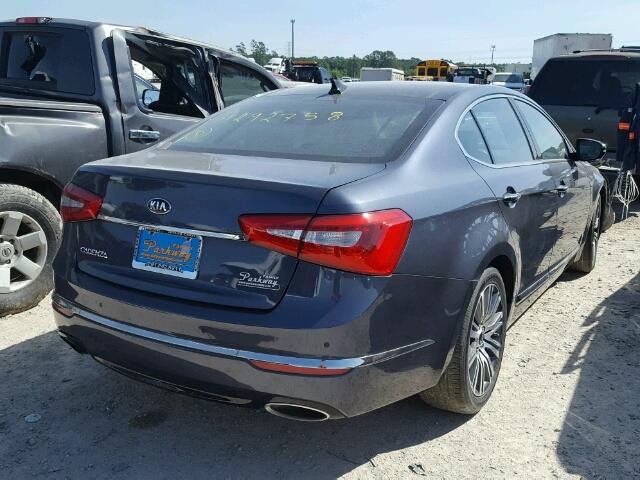 KNALN4D70E5153451 - 2014 KIA CADENZA PR GRAY photo 4